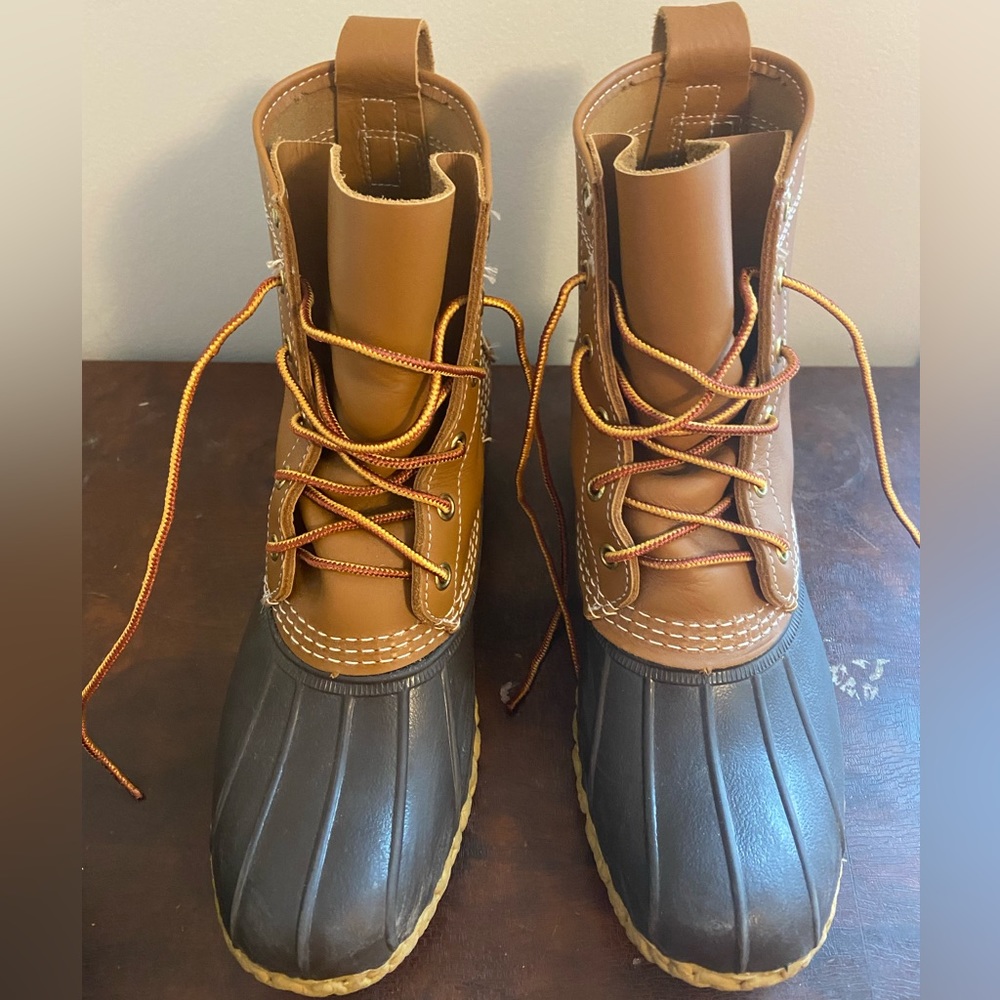 LL Bean Duck Boots, Size 8–Like New!